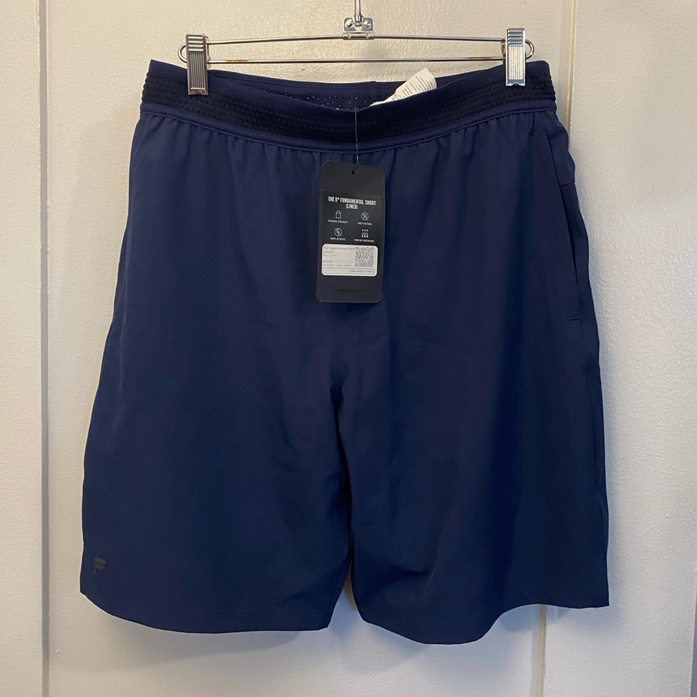 Men's Fabletics The Fundamental Short Lined 9”  S  Deep Navy - Picture 2 of 2